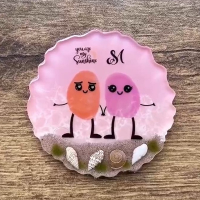 Custom Resin Fingerprint Frame – Personalised Memory Keepsake