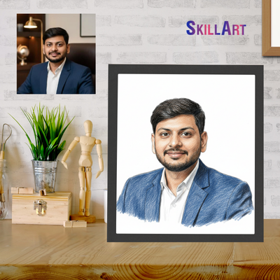 Premium Color Pencil Portrait Sketch